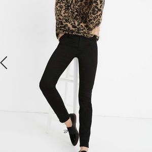 Madewell 9" Skinny Jeans Velvet Tuxedo Stripe